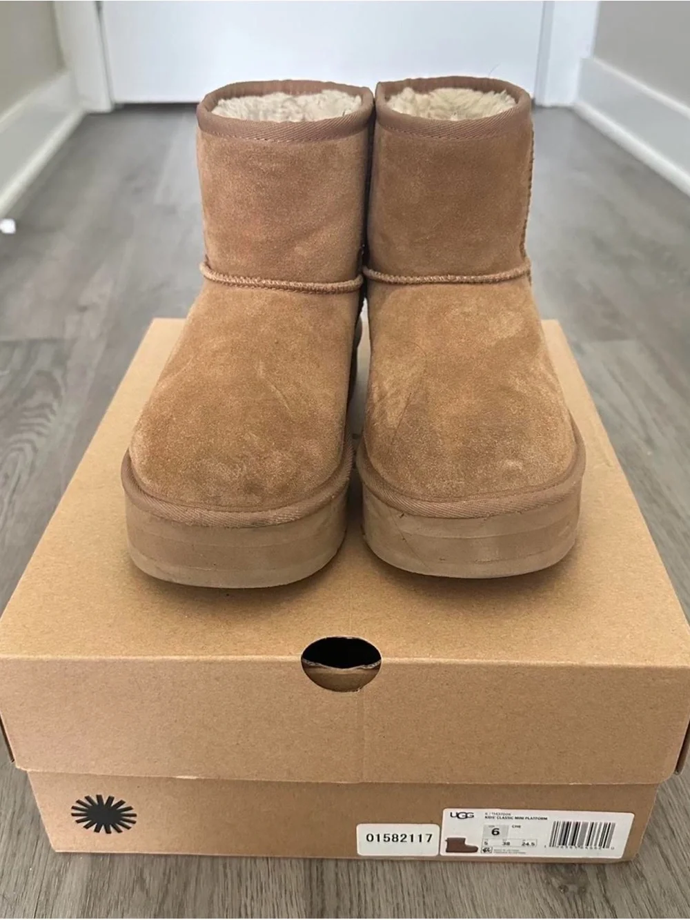 UGG Kids Short Chestnut Suede Boot
